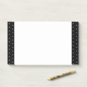 Preppy Black en White Tiny Polka Dots Pattern Post-it® Notes (Op bureau)