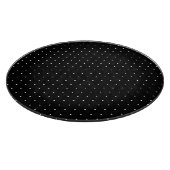 Preppy Black en White Tiny Polka Dots Pattern Snijplank (Hoek)