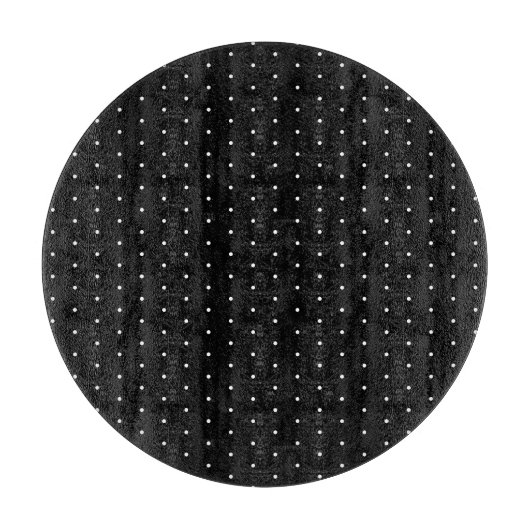 Preppy Black en White Tiny Polka Dots Pattern Snijplank (Voorkant)