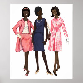 Preppy Black Girls Poster