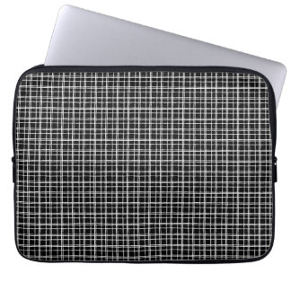 Preppy Black White Pattern-hoes Laptop Sleeve