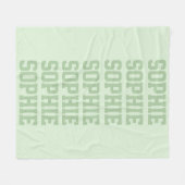 Preppy Blanket Green Fleece Deken (Voorkant (Horizontaal))