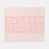 Preppy Blanket Peach Fleece Deken (Voorkant (Horizontaal))