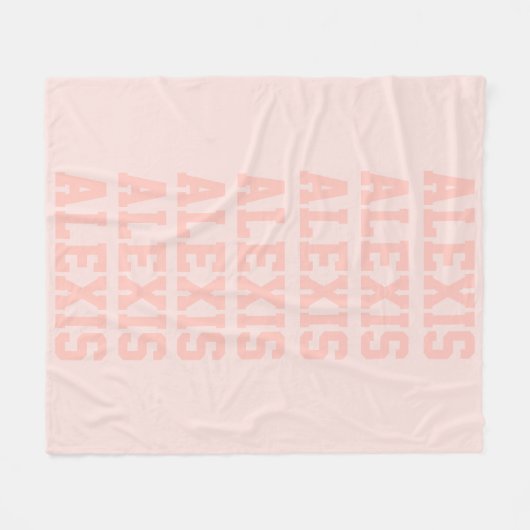 Preppy Blanket Peach Fleece Deken (Voorkant (Horizontaal))