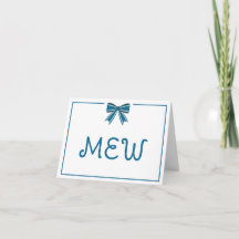 Preppy Blau en Witte Strik Monogram