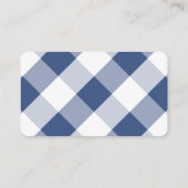 Preppy blauw en wit Baby showers luierreling Informatiekaartje (Achterkant)