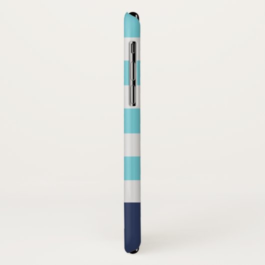 Preppy Blauw Monogram iPhone Case (Achterkant/links)