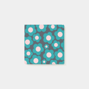 Preppy Blauw Roze Hippie Bloem Patroon Post-it Nie Post-it® Notes