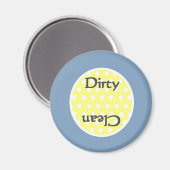 Preppy Blauw Schoon Vuil Vaatwasser Magneet (Voorkant / Achterkant)