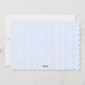 Preppy Blauwe Aquarel Strikken Kousen Feestdagenkaart (Achterkant)