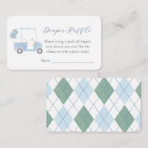 Preppy Blauwe Golfkar Luierspel Baby Shower