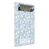 Preppy Blauwe & Groene Hortensia Monogram Mini Klembord (Schuin)