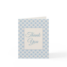 Preppy Blauwe Ruit Baby Shower Bedankt