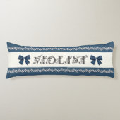 Preppy Blauwe Viola Decor Muziekkamer Body Kussen (Voorkant)