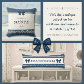 Preppy Blauwe Viola Decor Muziekkamer Body Kussen