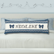 Preppy Blauwe Viola Decor Muziekkamer Body Kussen