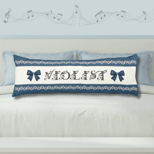 Preppy Blauwe Viola Decor Muziekkamer Body Kussen
