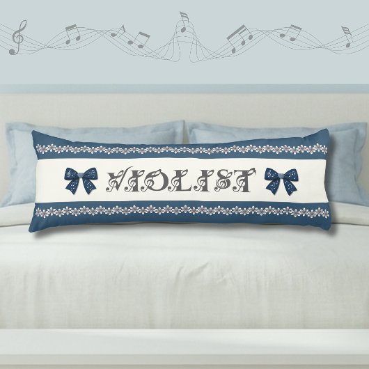 Preppy Blauwe Viola Decor Muziekkamer Body Kussen