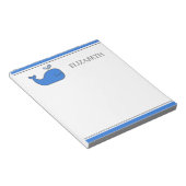 Preppy Blauwe Walvis Persoonlijk Notitieblok (Schuin)