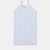 Preppy blauwe & witte Monogram cadeaukaartjes Cadeaulabel (Achterkant)