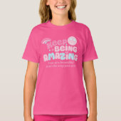 Preppy blijven geweldige slogan glimlachend gezich t-shirt (Voorkant)