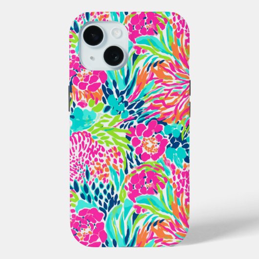 Preppy Bloemen Kleurrijke Abstracte Bloem Case-Mate iPhone Case (Achterkant)