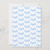 Preppy Bloemen Waterverf Bow Wedding Kaart (Achterkant)