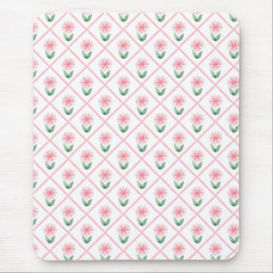 Preppy bloemendecor grandmillenial muismat