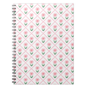 Preppy bloemendecor grandmillenial notitieboek