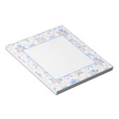 Preppy bloemenlint strikken Grandmillennial Notitieblok (Schuin)