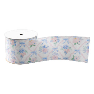 Preppy bloemenribbonerie waterverf bloemenstrikken grosgrain lint