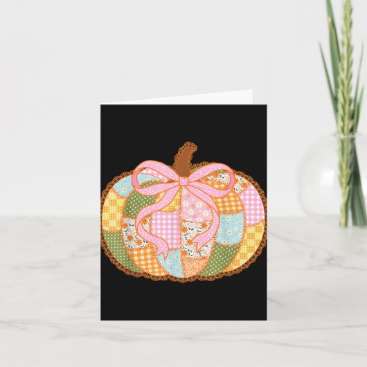 Preppy bloemige patchwork pompoen coquette kant he kaart (Voorkant)
