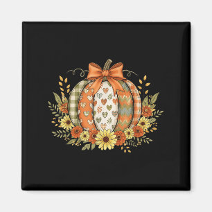 Preppy bloemrijke herfst pompoen kant Coquette str Magneet