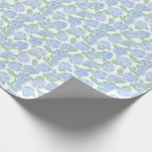 Preppy Blue and Green Hydrangea Cadeaupapier (Hoek)