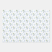 Preppy Blue and White Boy Baby shower Inpakpapier Vel (Voorkant)