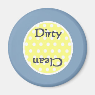 Preppy Blue Clean Dirty Dishwaser Magnet