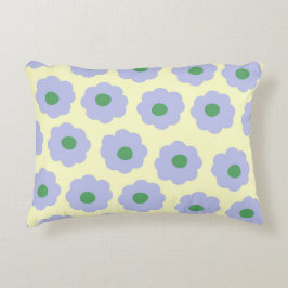 Preppy Blue Cute Hippie Flower Pattern Accent Kussen