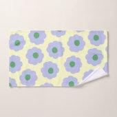 Preppy Blue Cute Hippie Flower Pattern Bad Handdoek (Handdoek)