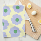 Preppy Blue Cute Hippie Flower Pattern Theedoek (Quarter Fold)