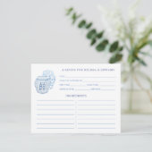 Preppy Blue en White Ginger Jars Recipcard Kaart (Staand voorkant)