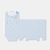 Preppy Blue en White Pumpkins Greek Key Weddenscha Bedankdoosjes (Uitgevouwen)