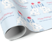 Preppy Blue en White Staffordshire Dogs Kerstmis Cadeaupapier (Rol Hoek)