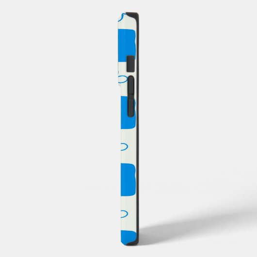 Preppy Blue Flower geruit patroon Case-Mate iPhone Case (Achterkant / Links)