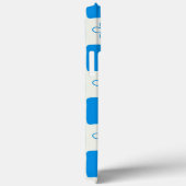 Preppy Blue Flower geruit patroon Case-Mate iPhone Case (Achterkant / Rechts)