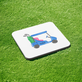Preppy Blue, gepersonaliseerd Golf Cart Bier Onderzetter