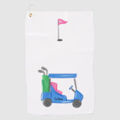 Preppy Blue, gepersonaliseerd Golf Cart Golf Towel Golfhanddoek (Voorkant)