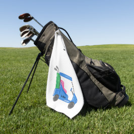 Preppy Blue, gepersonaliseerd Golf Cart Golf Towel Golfhanddoek
