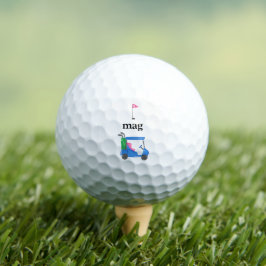 Preppy Blue, gepersonaliseerd Golf Cart Golfballen