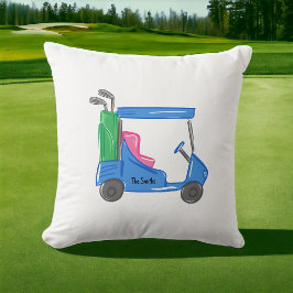 Preppy Blue, gepersonaliseerd Golf Cart Kussen