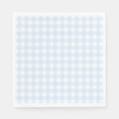 Preppy Blue Gingham verjaardagsfeestje Servet (Voorkant)